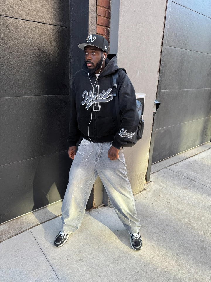 Cursive Zip Up