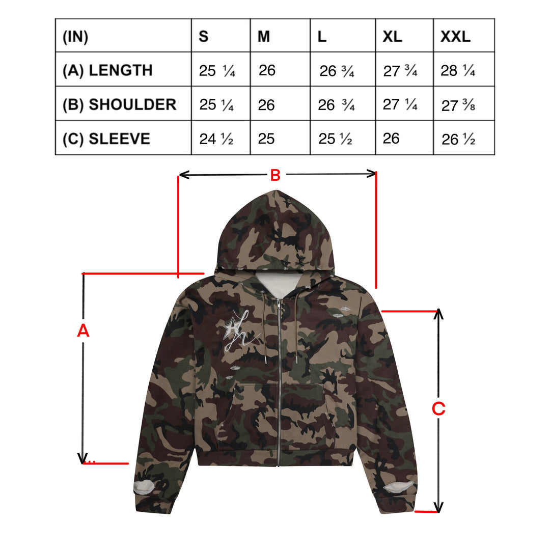 Camo Zip Up
